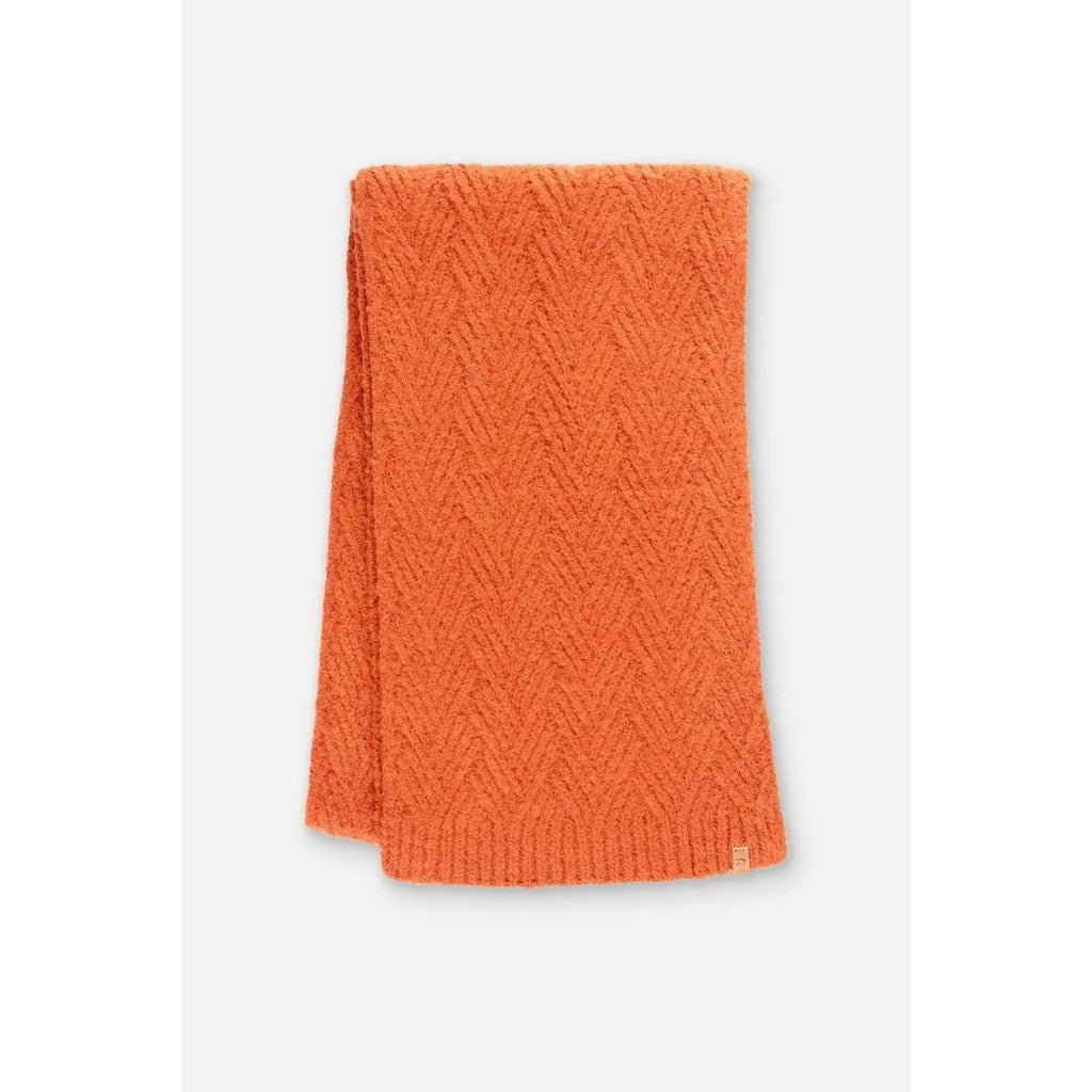 Brakeburn Herringbone Texture Scarf - Rust Orange - Beales department store