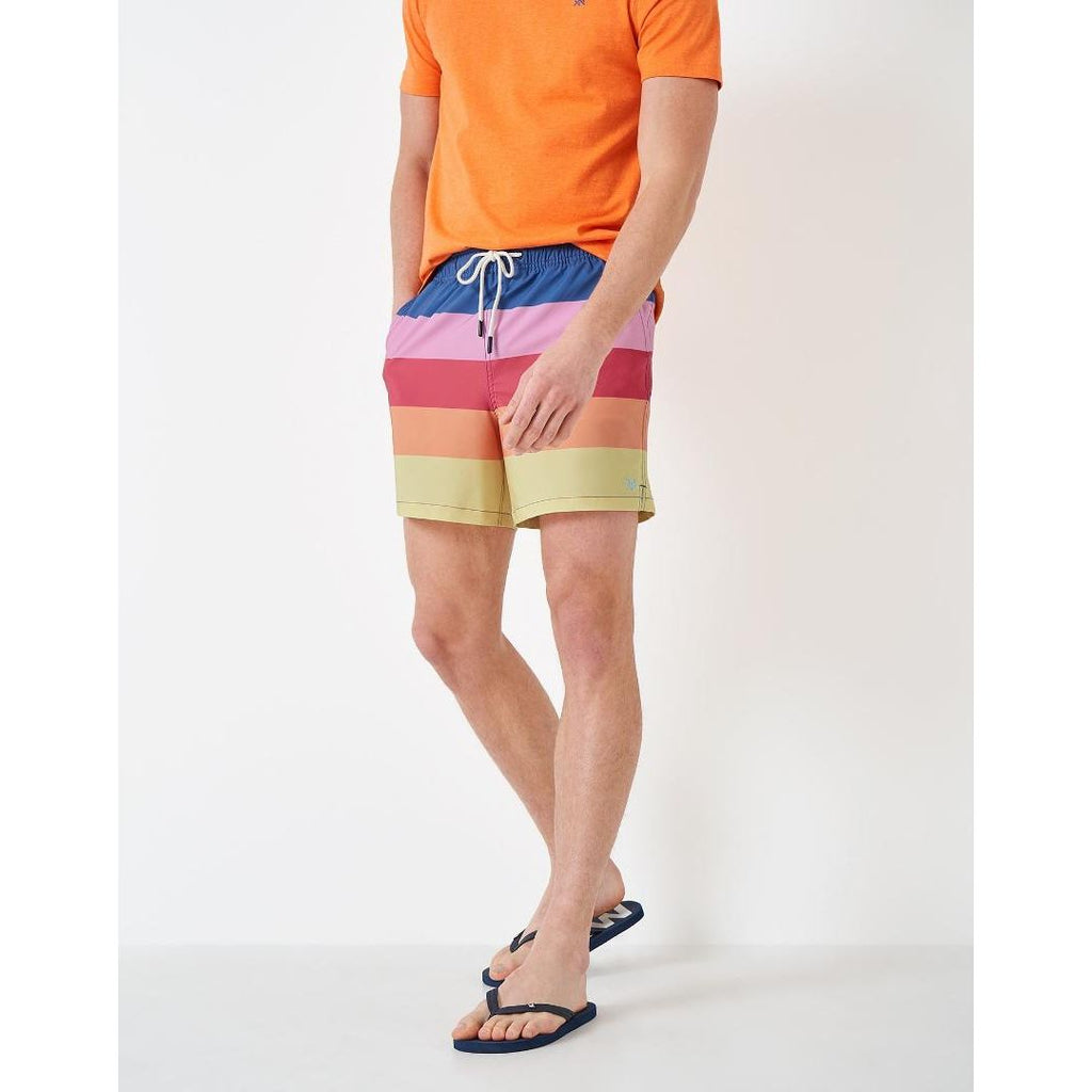 Crew Clothing Stripe Swim Shorts - Rainbow - Beales department store