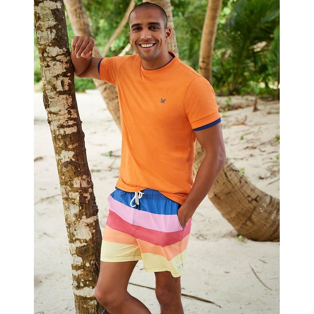 Crew Clothing Stripe Swim Shorts - Rainbow - Beales department store