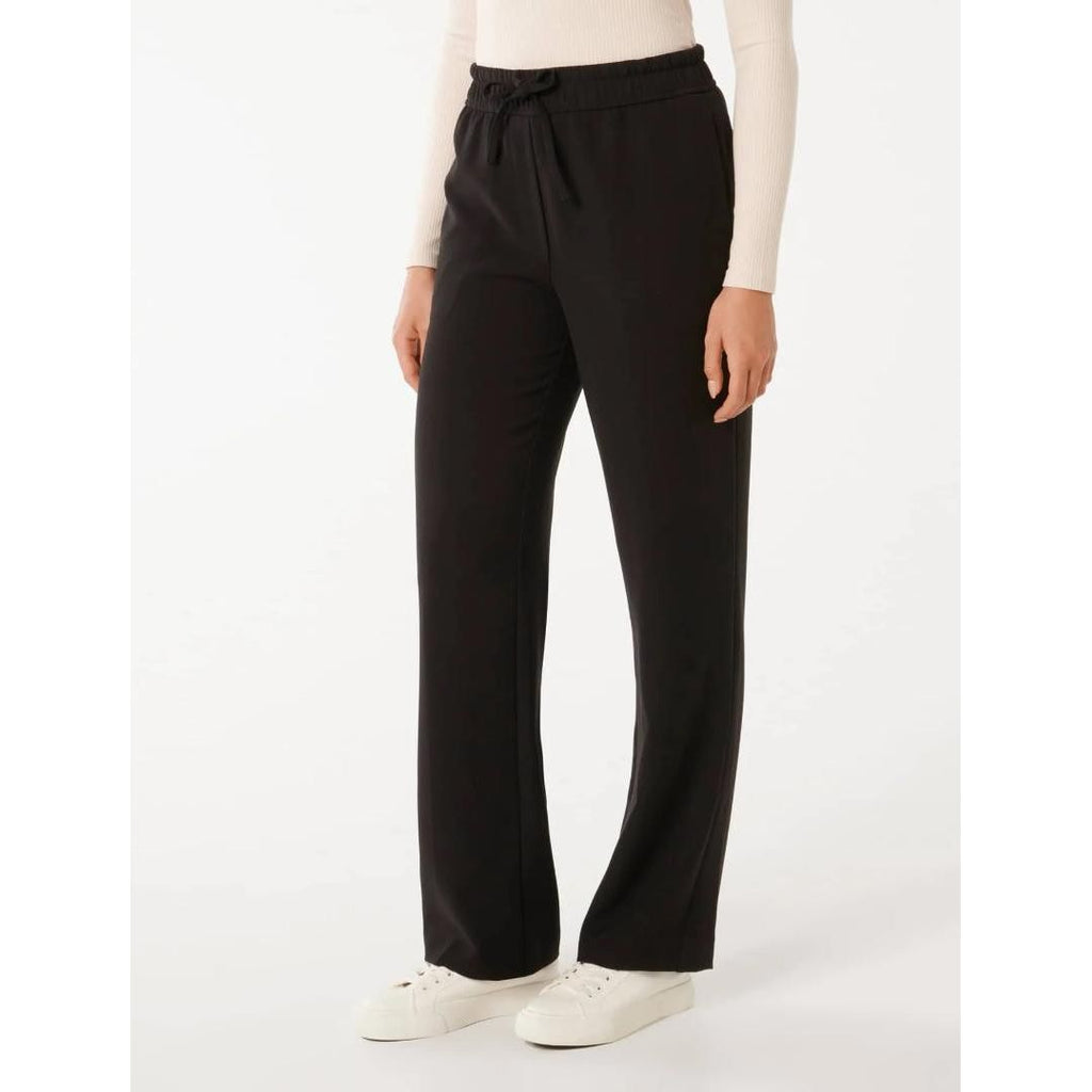 Forever New Teagan Straight-Leg Trousers - Black - Beales department store