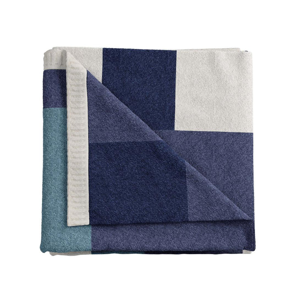 Helena Springfield Long Island Patchwork Throw - Blue - Beales department store