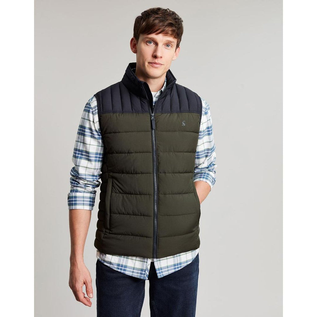 Joules Go To Padded Gilet - Heritage Green - Beales department store