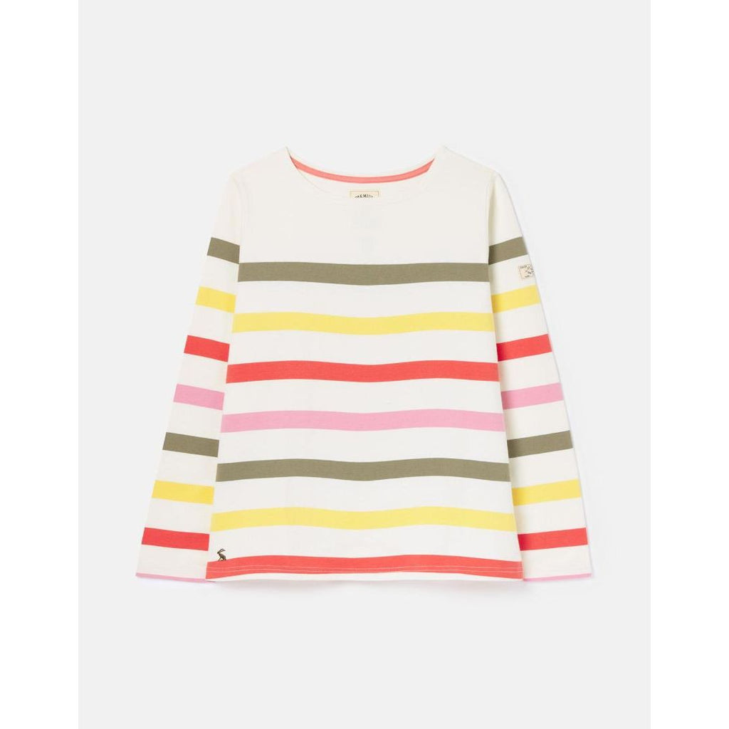 Joules Harbour Stripe Long Sleeve Jersey Top - Muti Stripe - Size 14 - Beales department store
