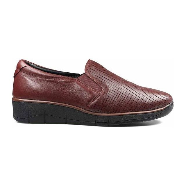 Padders 3447 Lara Slip On Shoes - Burgundy Leather - Beales department store