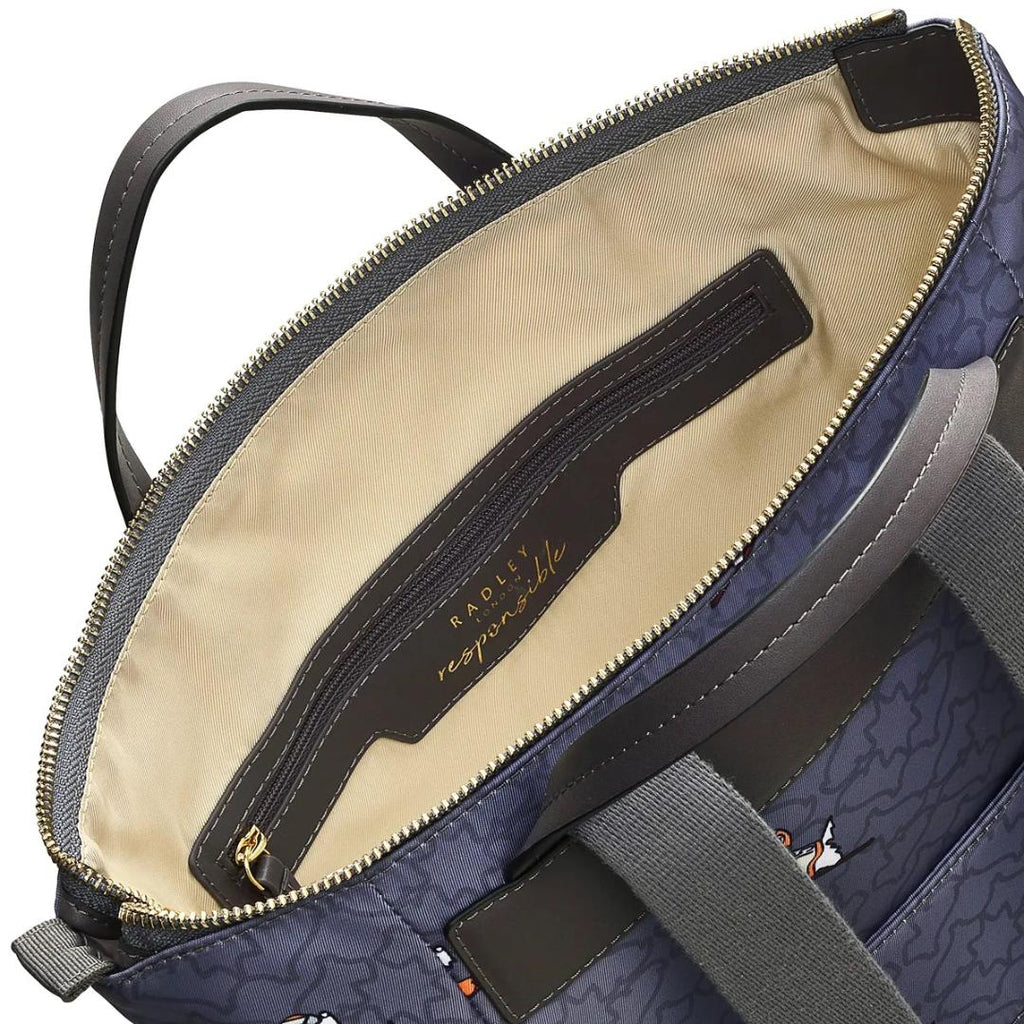 Radley Heirloom Ski Dog Medium Ziptop Backpack Cloud Burst - Beales department store