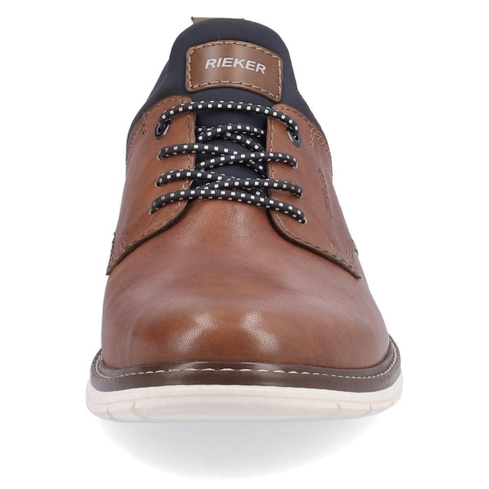 Rieker 14454-22 Dustin Mens Shoes - Brown - Beales department store