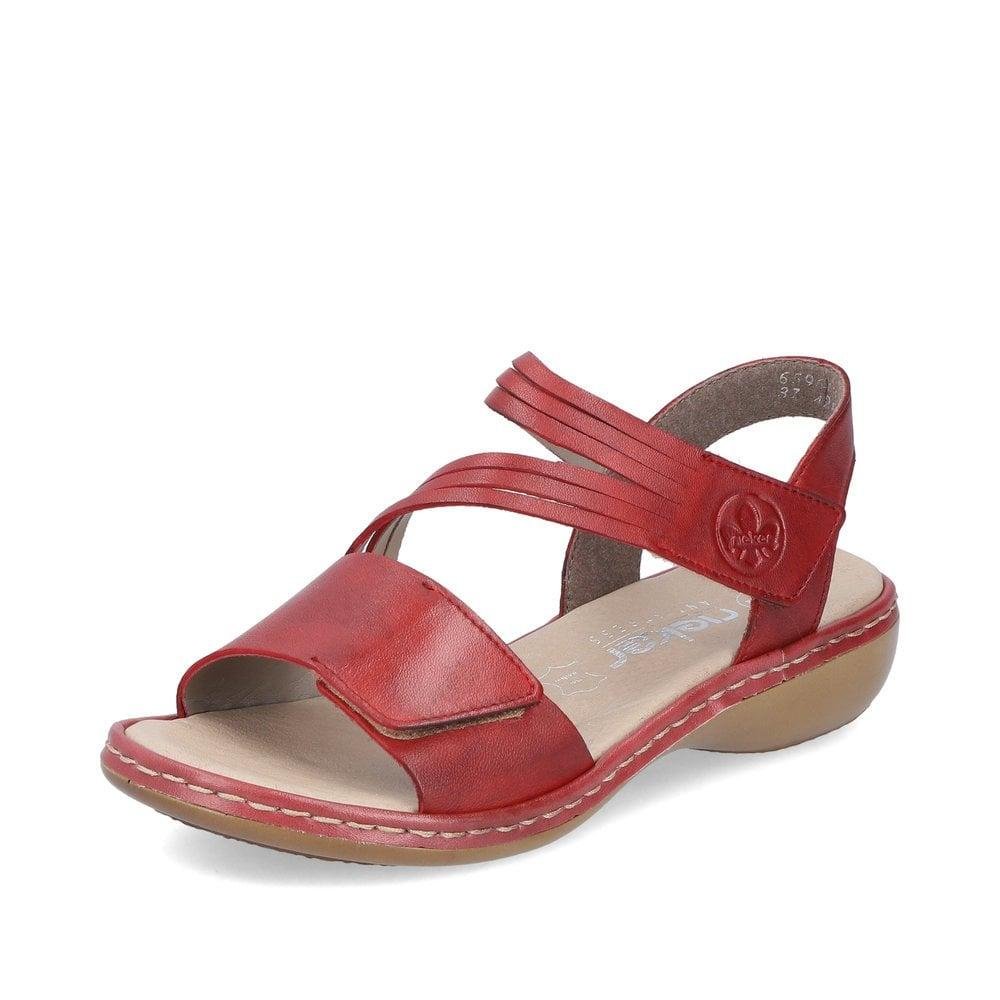 Rieker 65964-35 Regina Womens Sandals - Red - Beales department store