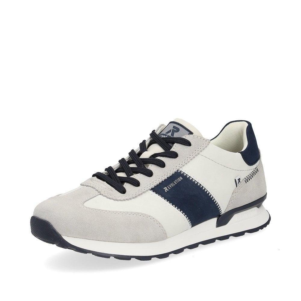 Rieker Evolution Owen Mens Shoes - White Combination - Beales department store