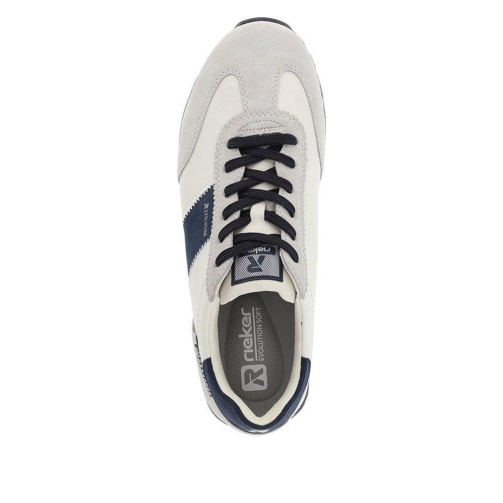 Rieker Evolution Owen Mens Shoes - White Combination - Beales department store