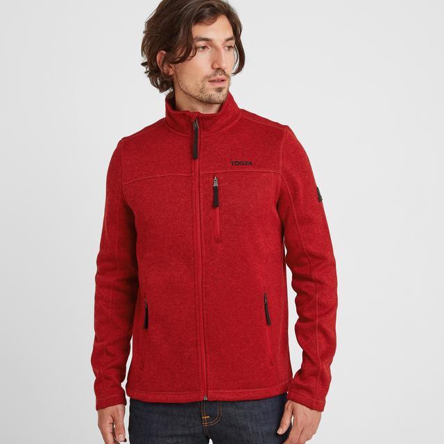 TOG24 Sedman Knitlook Fleece Jacket - Chilli Red - Beales department store