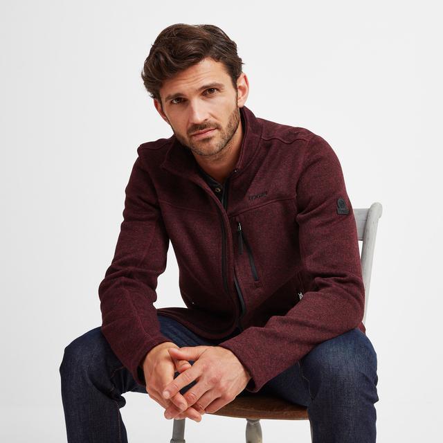 TOG24 Sedman Knitlook Fleece Jacket - Maroon - Beales department store