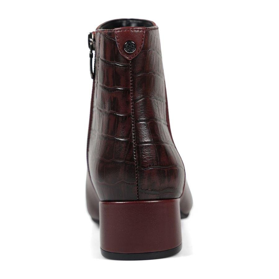 Van Dal 3511 Manon Ankle Boots - Burgundy Combi - Beales department store