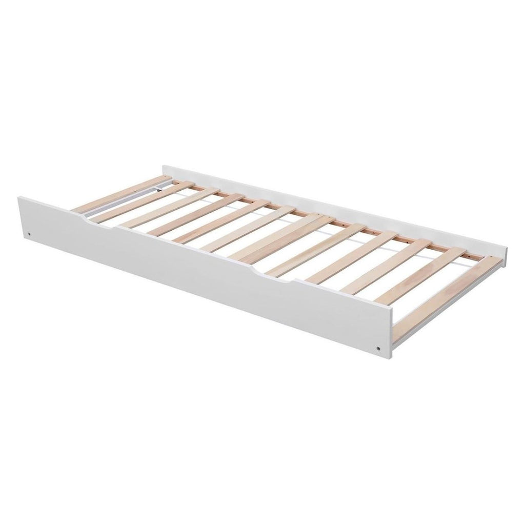 Wooden White Single Trundle Bed - Beales department store