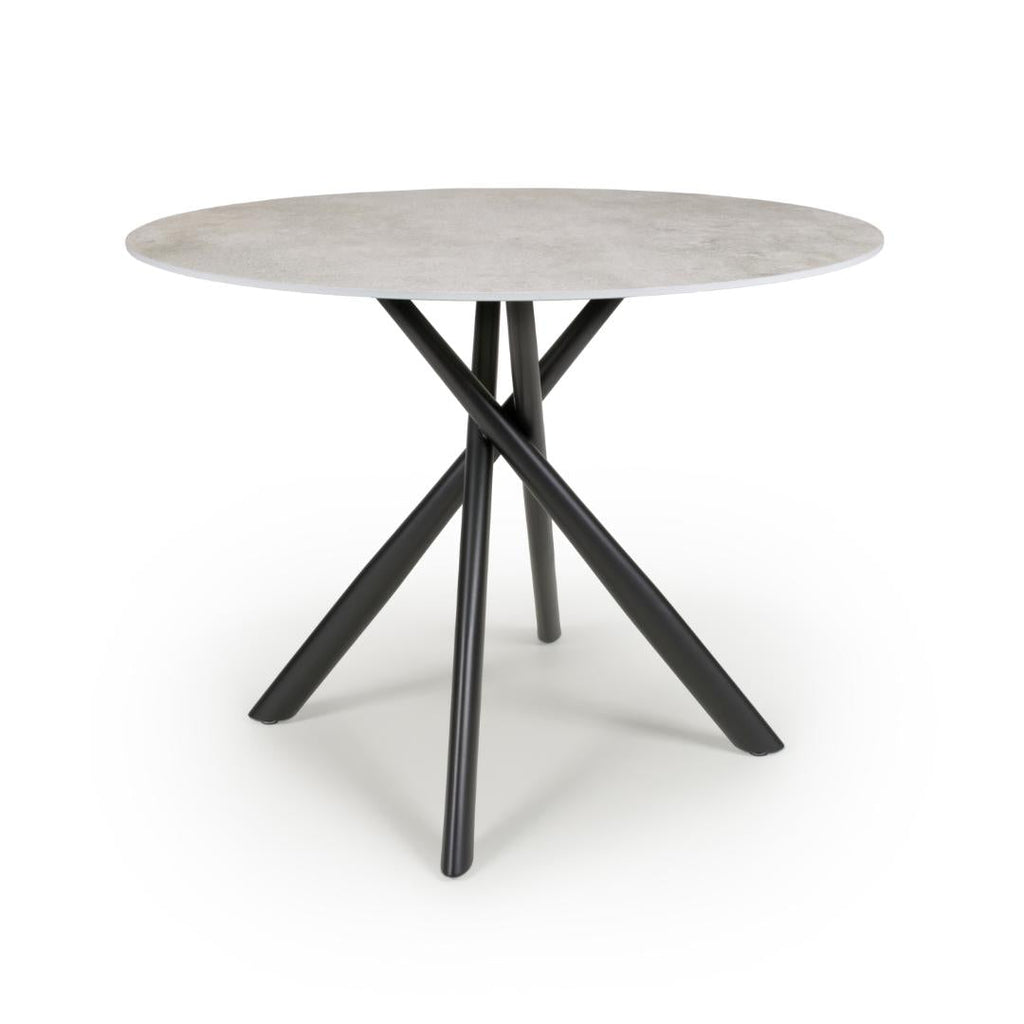 Avesta Grey Round Dining Table - Beales department store