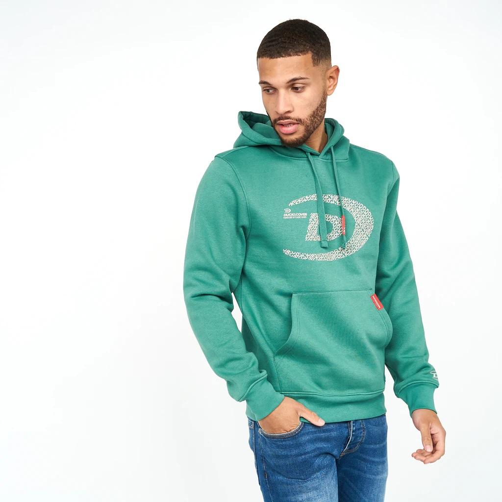Duck & Cover Bromley Hoodie - Green - Beales department store