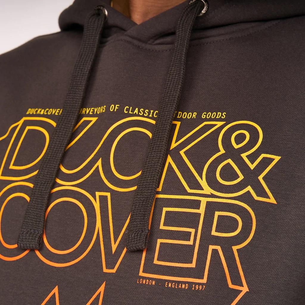 Duck & Cover Fillberts Hoodie - Forged Iron - Beales department store