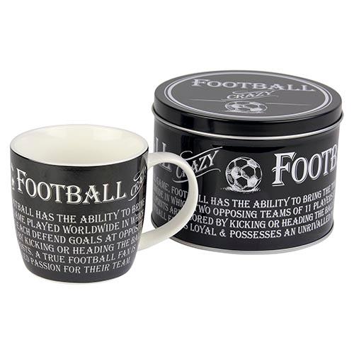 Football Mug In A Tin - Beales department store