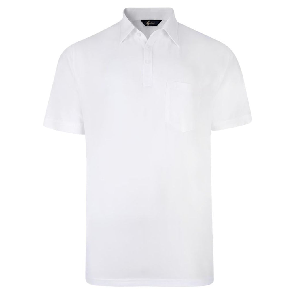 Gabicci Plain Jersey Polo Shirt - White - Beales department store