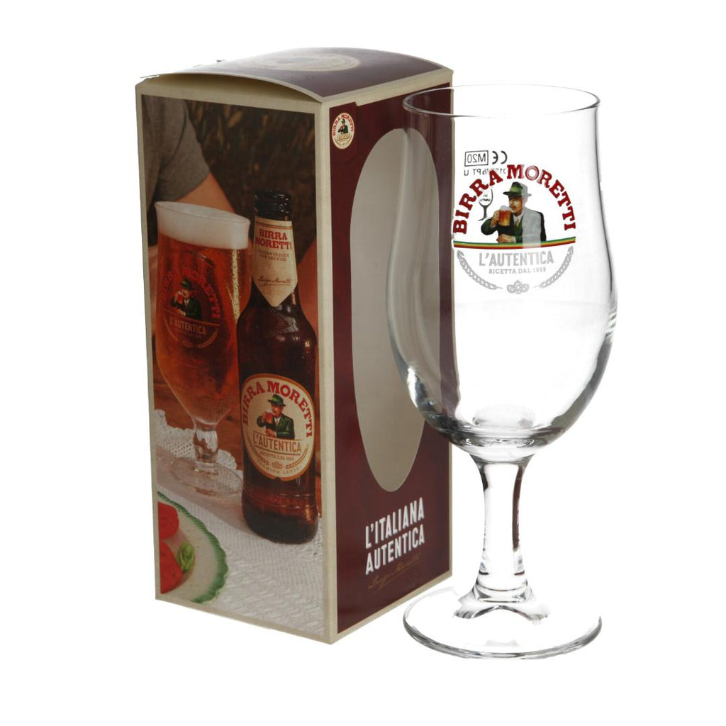 Gift Boxed Birra Moretti Beer Glass - Beales department store