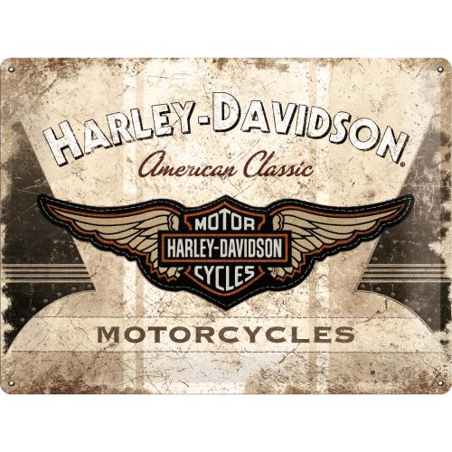 Harley-Davidson American Classic Logo Tin Sign 30x40cm - Beales department store