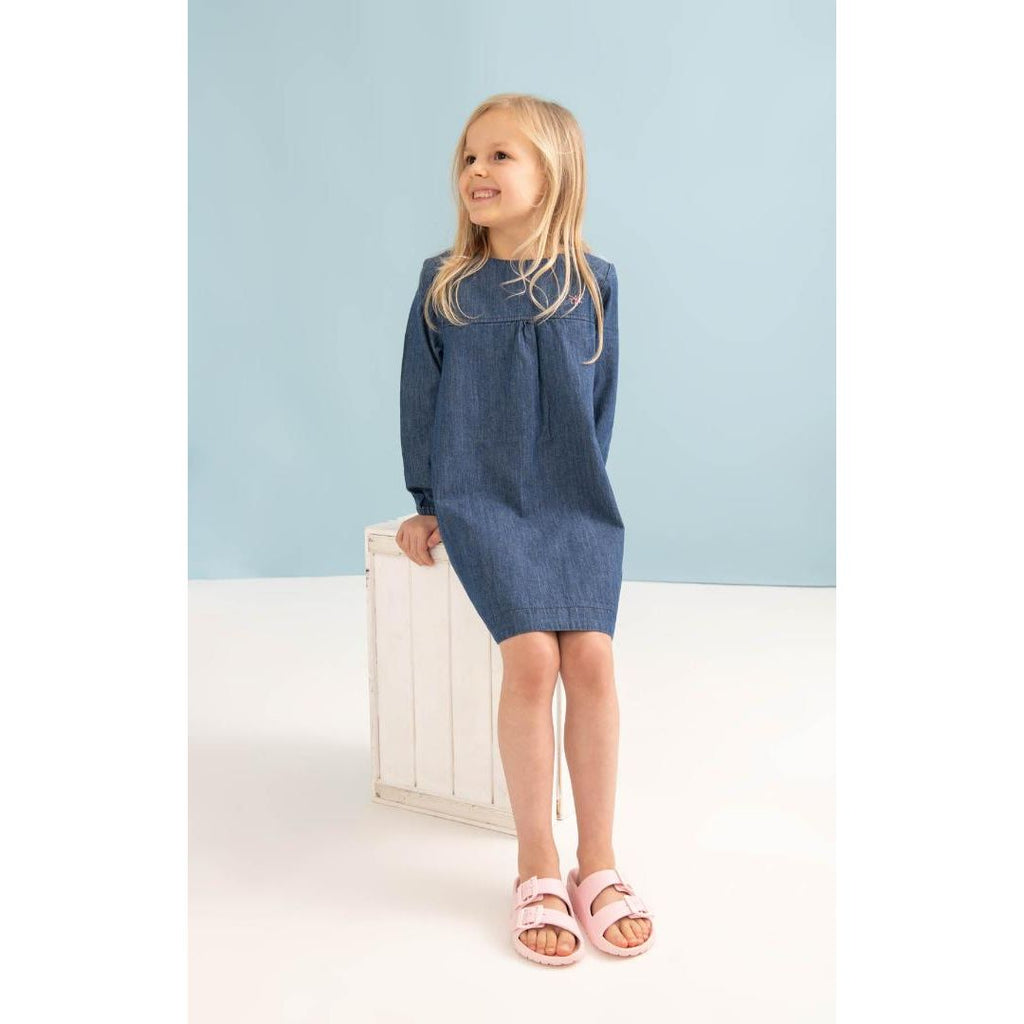 Little Lighthouse Penny Dress - Washed Denim - Beales department store