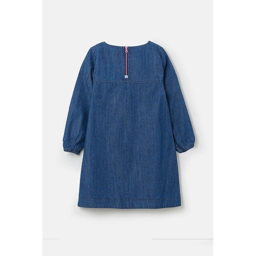 Little Lighthouse Penny Dress - Washed Denim - Beales department store
