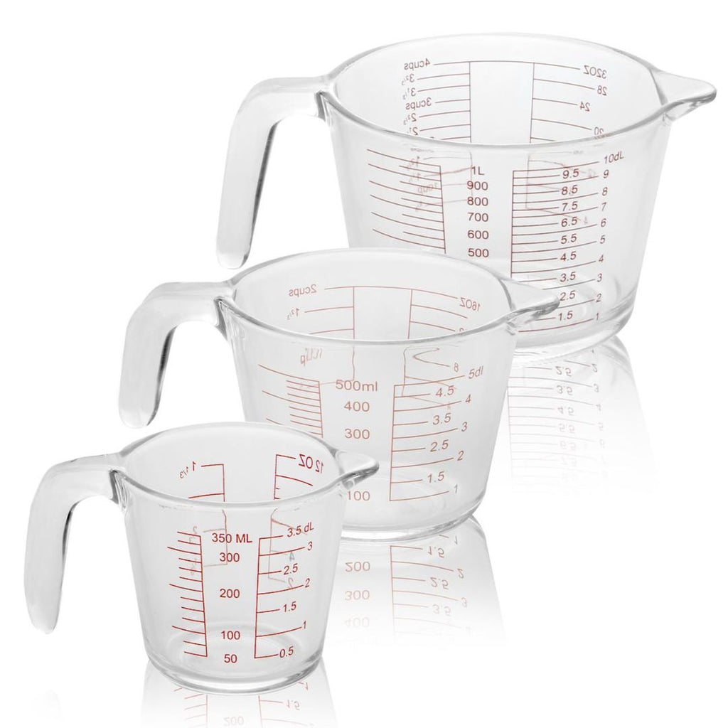 Maison & White Glass Measuring Jugs - Set of 3 - Beales department store