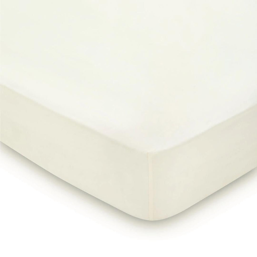 Peacock Blue Hotel 300 Thread Count Deep Fitted Sheets - Ivory - Beales department store