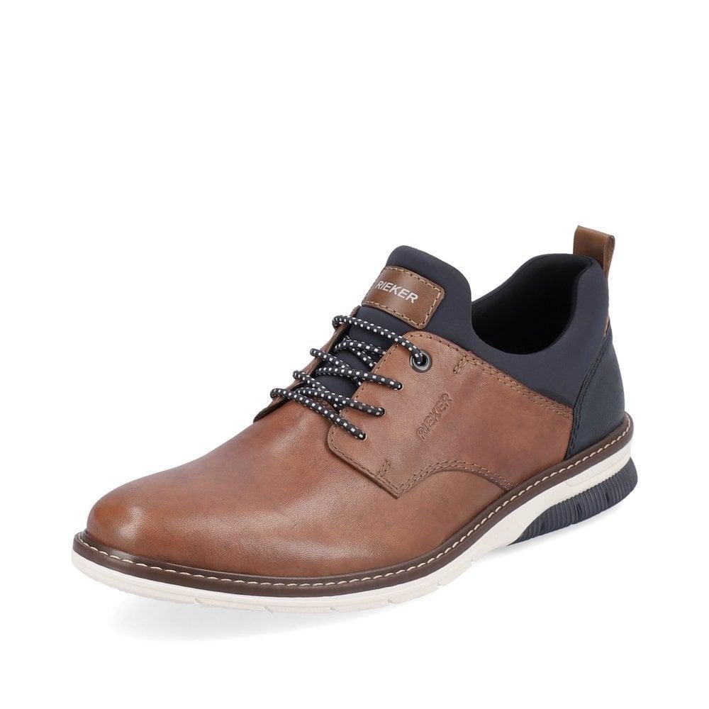 Rieker 14454-22 Dustin Mens Shoes - Brown - Beales department store
