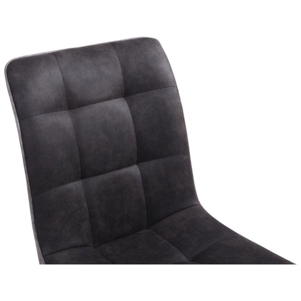 Rodeo Suede Effect Dark Grey Dining Chair Set Of 2 - Beales department store