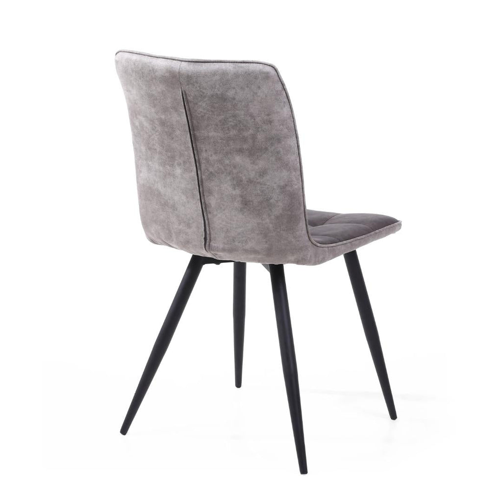 Rodeo Suede Effect Dark Grey Dining Chair Set Of 2 - Beales department store