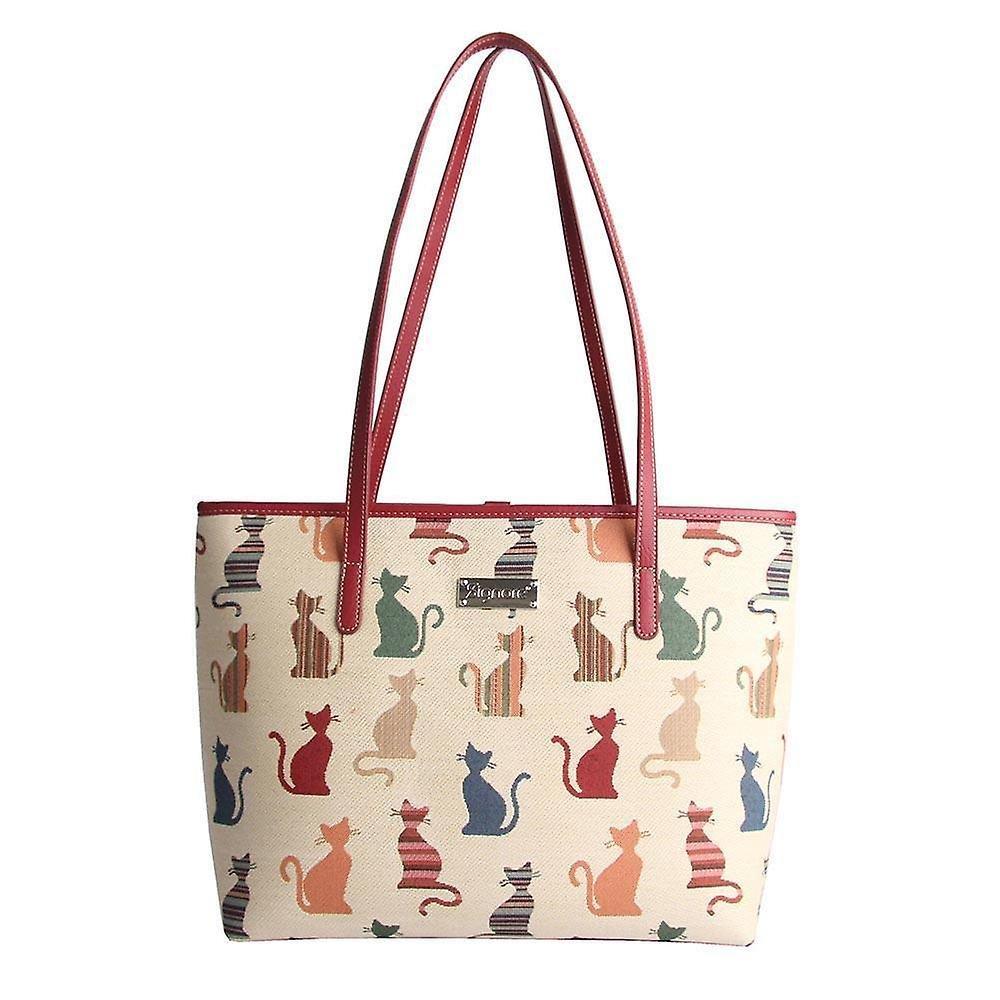 Signare College/Tote Bag - Cheeky Cat - Beales department store