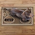 Dinner Time Paw Brown Pet Mat