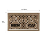Dinner Time Paw Brown Pet Mat