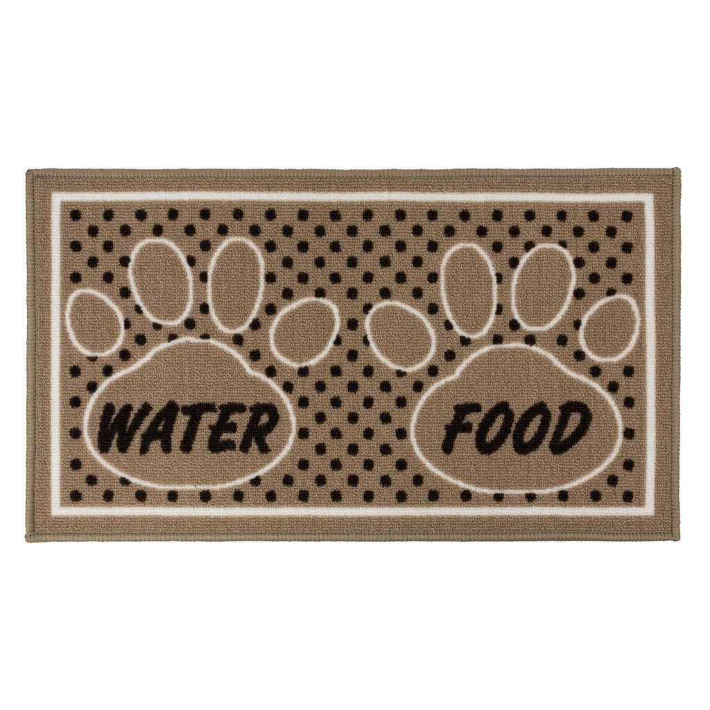 Dinner Time Paw Brown Pet Mat