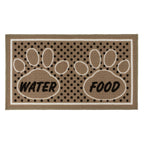 Dinner Time Paw Brown Pet Mat