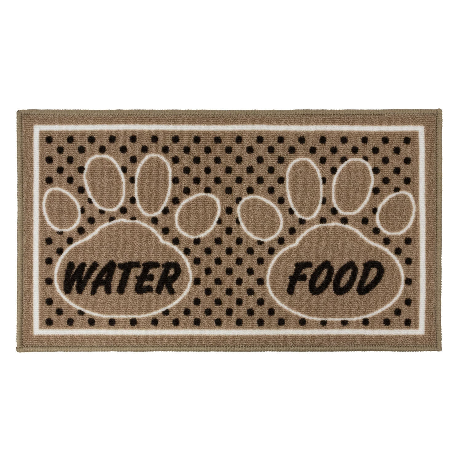 Dinner Time Paw Brown Pet Mat