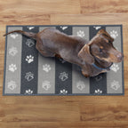 Paw Prints Grey Pet Mat