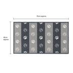 Paw Prints Grey Pet Mat