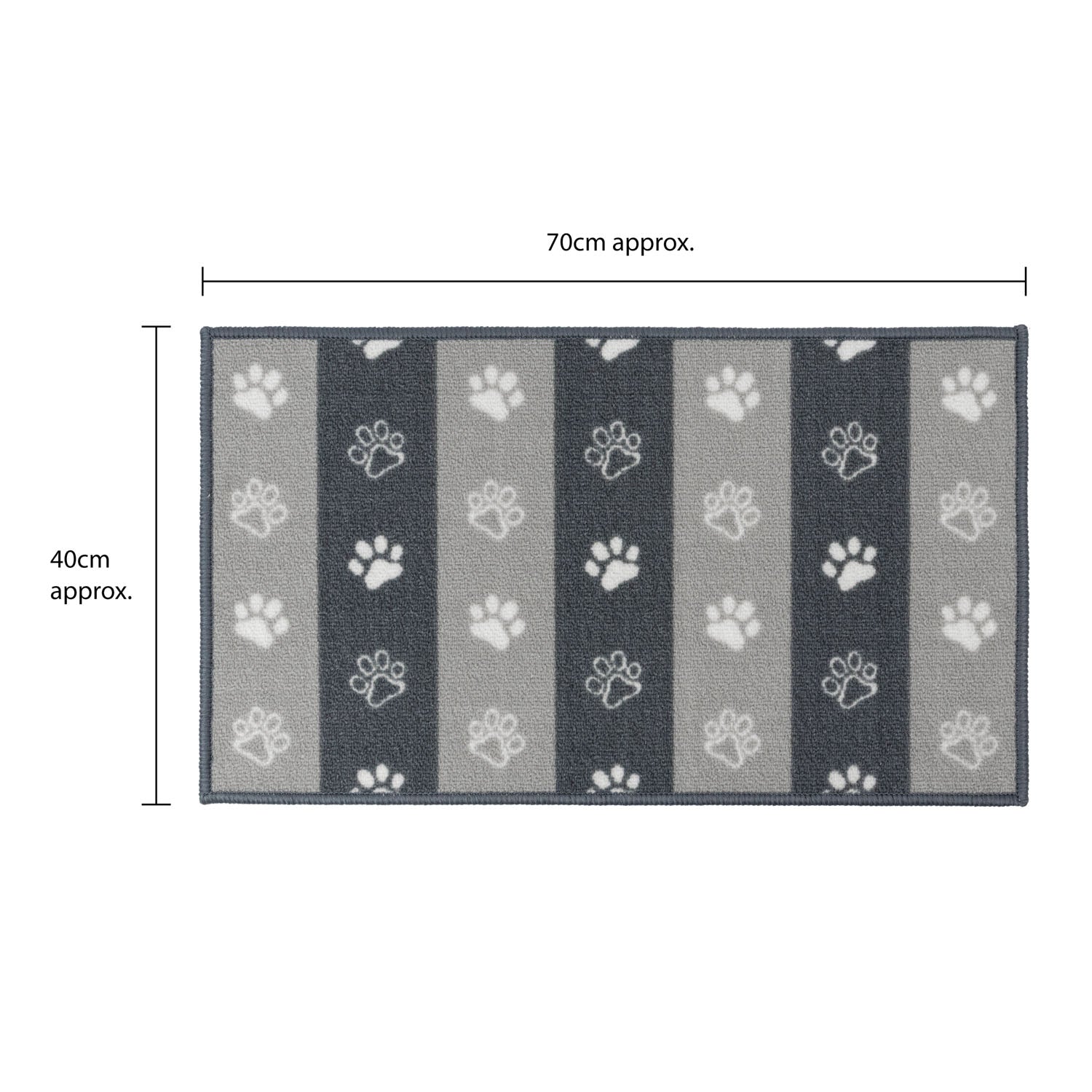 Paw Prints Grey Pet Mat