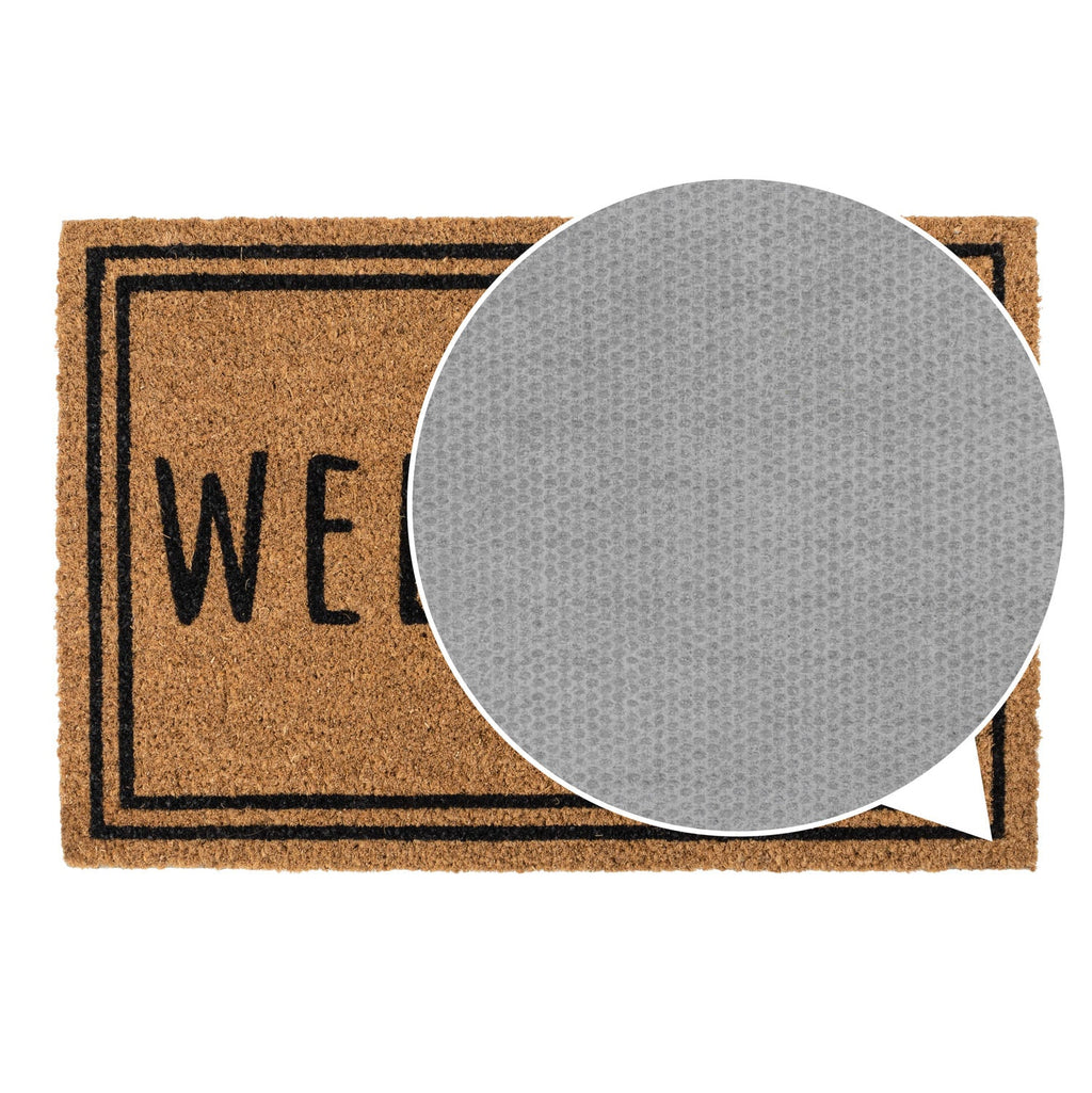 Welcome Border Eco-Friendly Latex Backed Coir Entrance Doormat