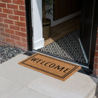 Welcome Border Eco-Friendly Latex Backed Coir Entrance Doormat