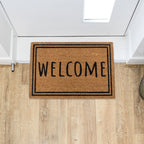 Welcome Border Eco-Friendly Latex Backed Coir Entrance Doormat