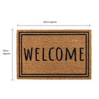 Welcome Border Eco-Friendly Latex Backed Coir Entrance Doormat