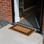 Diamond Border Eco-Friendly Latex Backed Coir Entrance Doormat