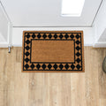 Diamond Border Eco-Friendly Latex Backed Coir Entrance Doormat
