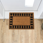 Diamond Border Eco-Friendly Latex Backed Coir Entrance Doormat
