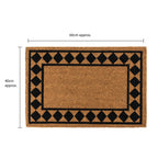 Diamond Border Eco-Friendly Latex Backed Coir Entrance Doormat