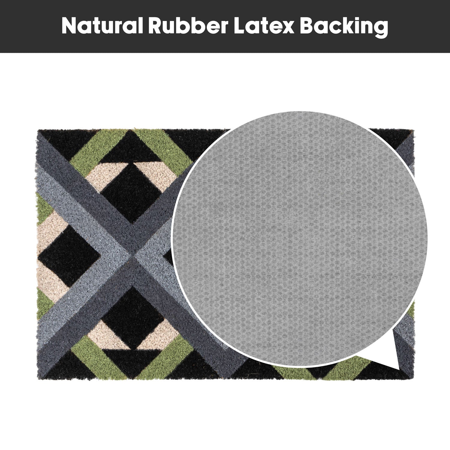 Geo Eco-Friendly Latex Backed Coir Entrance Doormat
