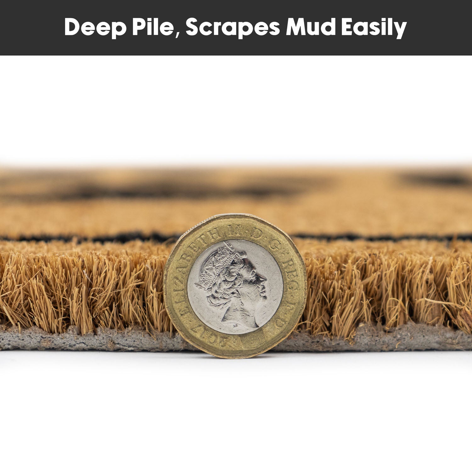 Woof Eco-Friendly Latex Backed Coir Entrance Doormat